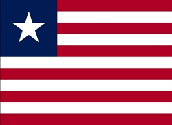 [ai] A rectangular flag with alternating red and white horizontal stripes and a blue field on the left featuring a white star.